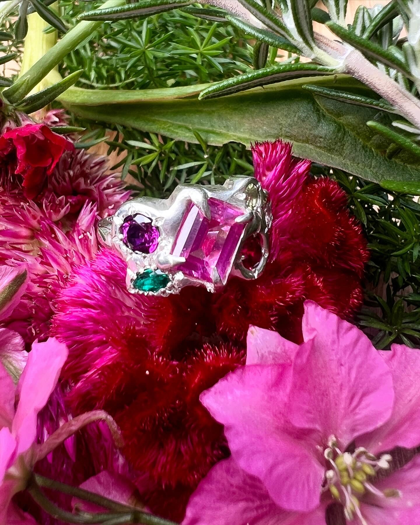 Multi gemstone cocktail ring