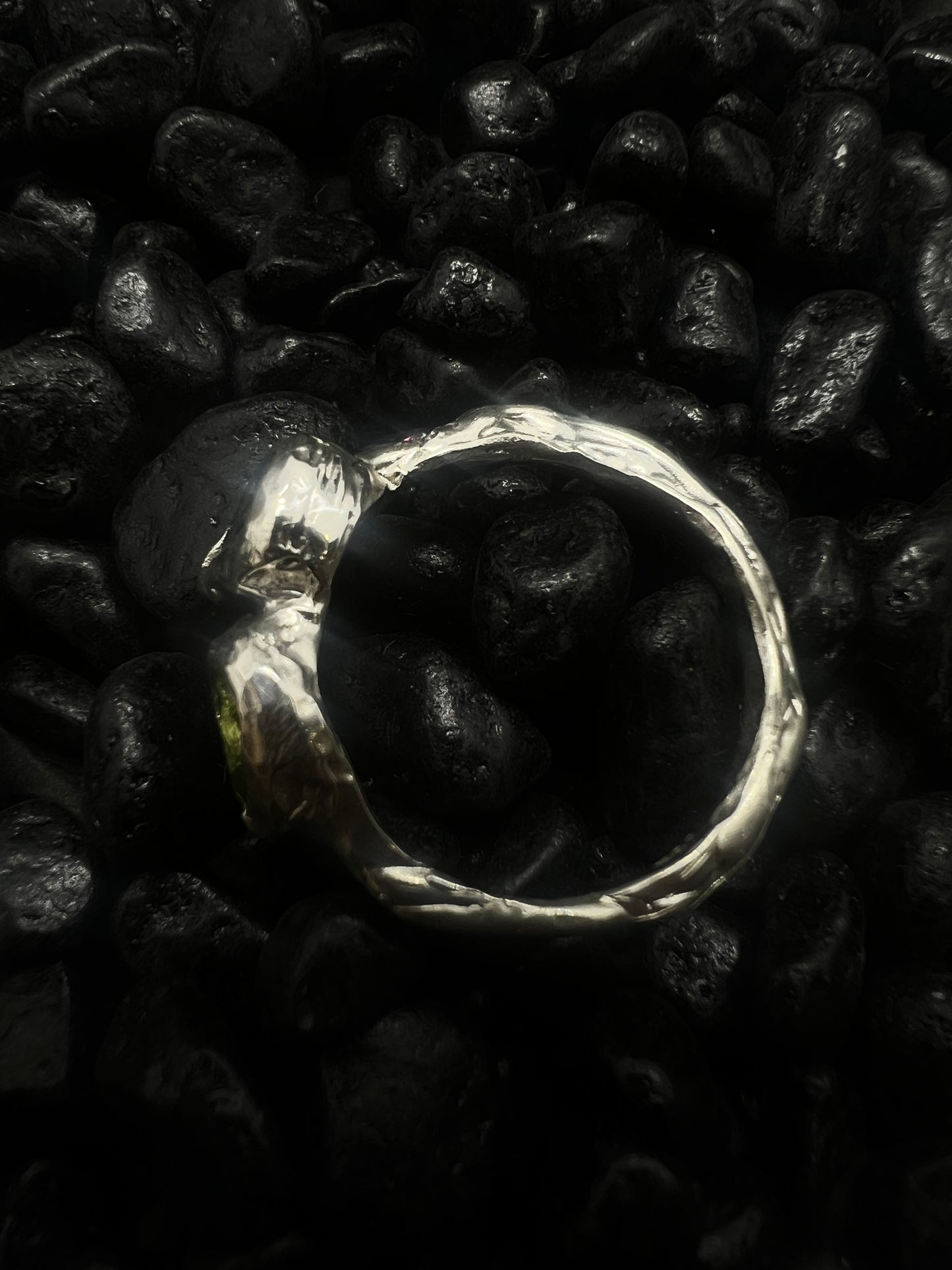 Peridot, Topaz and Sapphire Ring
